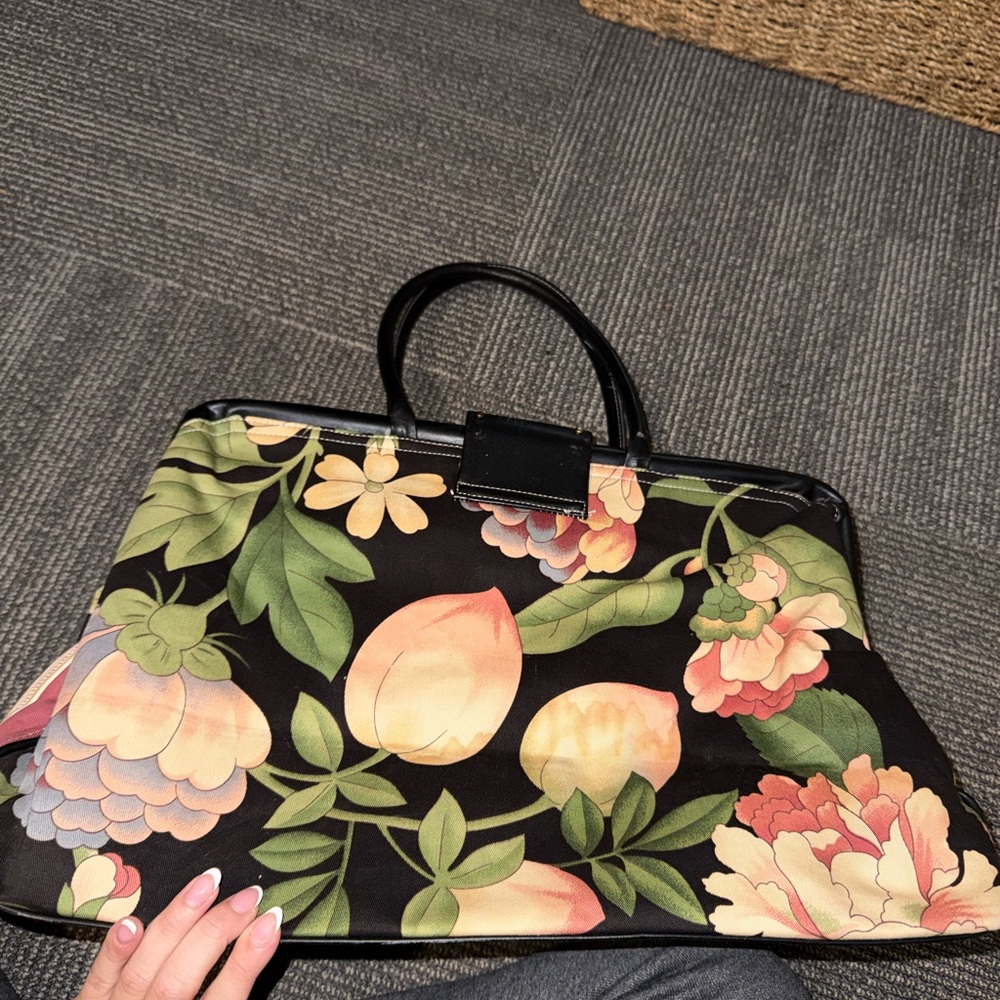Black Floral Bag - Picture 3 of 6